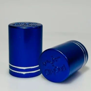 18mm Aluminium Blue Attar Bottle Diamond Cut Cap