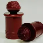 18mm Plastic Burgundy Attar Bottle Flower Cap