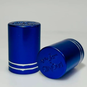 18mm Aluminium Blue Attar Bottle Diamond Cut Cap