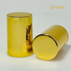 18mm Aluminium Golden Perfume Bottle Bellavita Overcap (Glossy Finish)