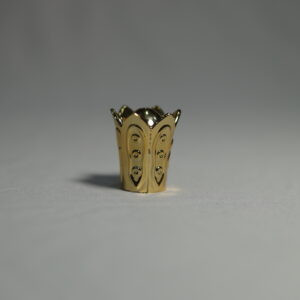 18mm Golden Lotus Crown Bead Cap